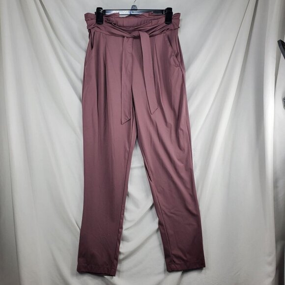 Bagatelle Collection Women's Purple Paperbag Pants Belted Size Small (A-7) - Picture 1 of 14